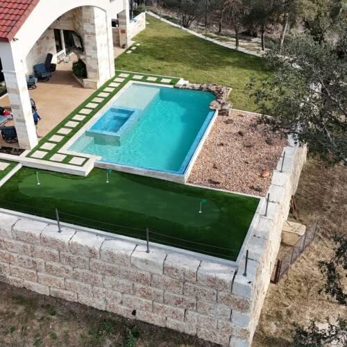 Aquanauts Custom Pool & Spa Hewitt, Tx - Pool and Spa with Outdoor Entertainment - Kessler